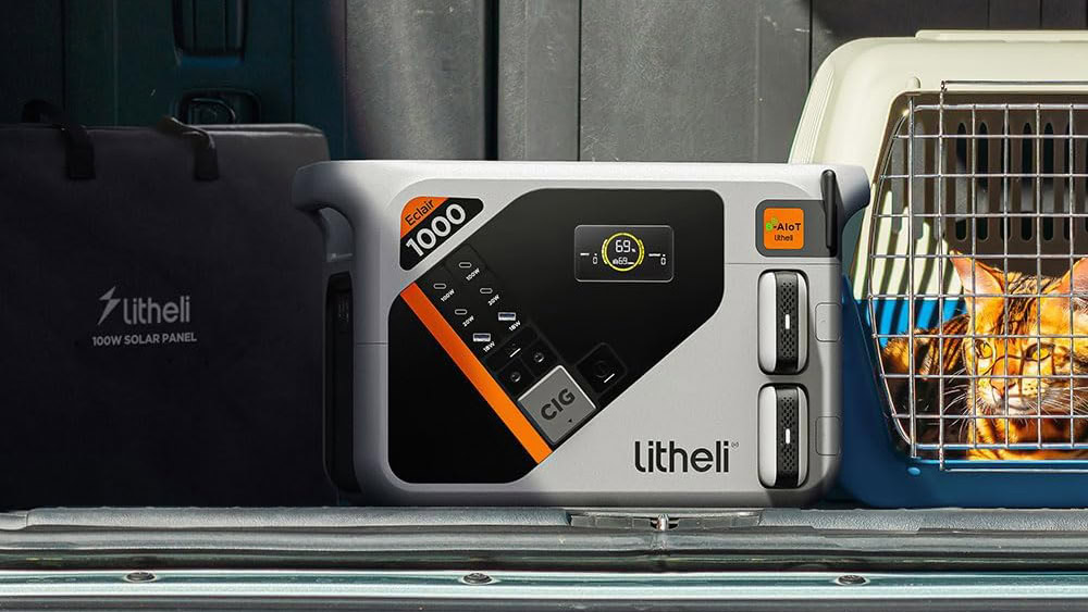 Deal: The Litheli Eclair 1000 Power Station has power banks! Litheli Eclair 1000 Portable Power Station inside car trunk