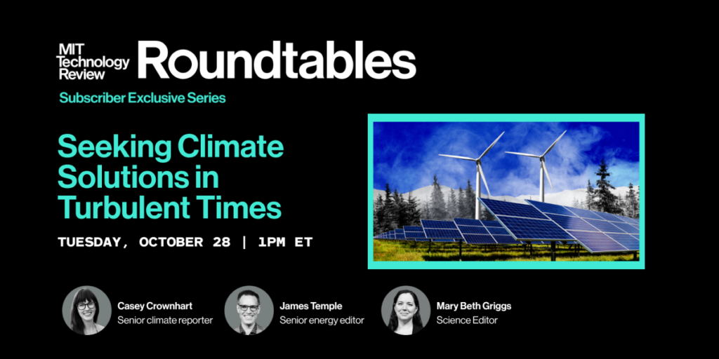 Roundtables: Seeking Climate Solutions in Turbulent Times Roundtables: Seeking Climate Solutions in Turbulent Times