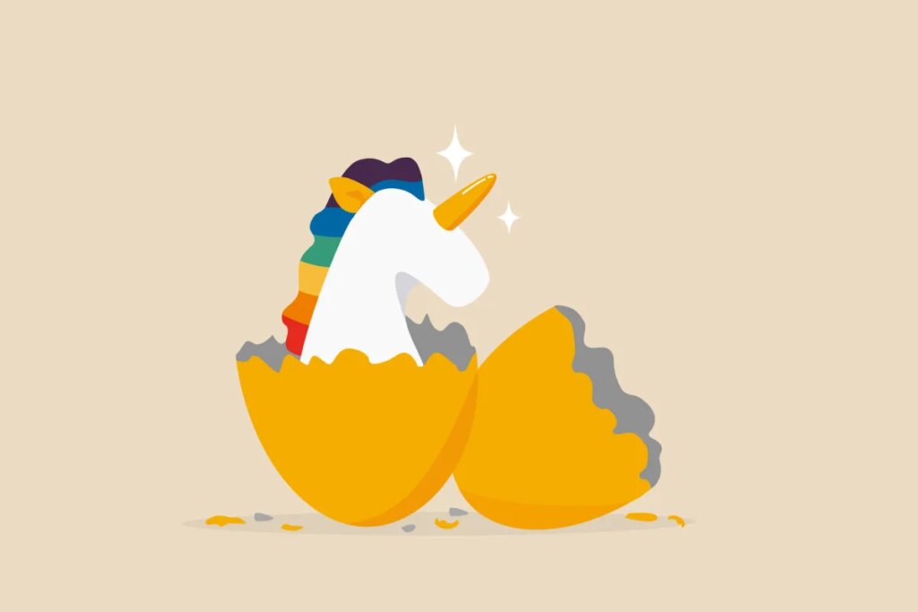 More than 100 new tech unicorns were minted in 2025 — here they are digital illustration of a unicorn hatching out of an egg