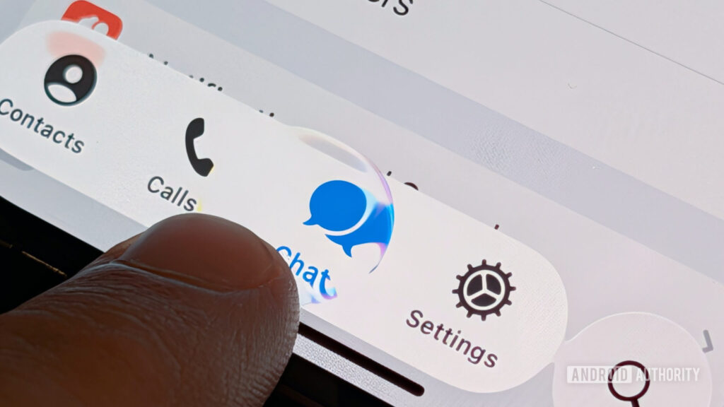 Android apps, stop using Apple’s Liquid Glass design Up close Liquid Glass UI example on iPhone