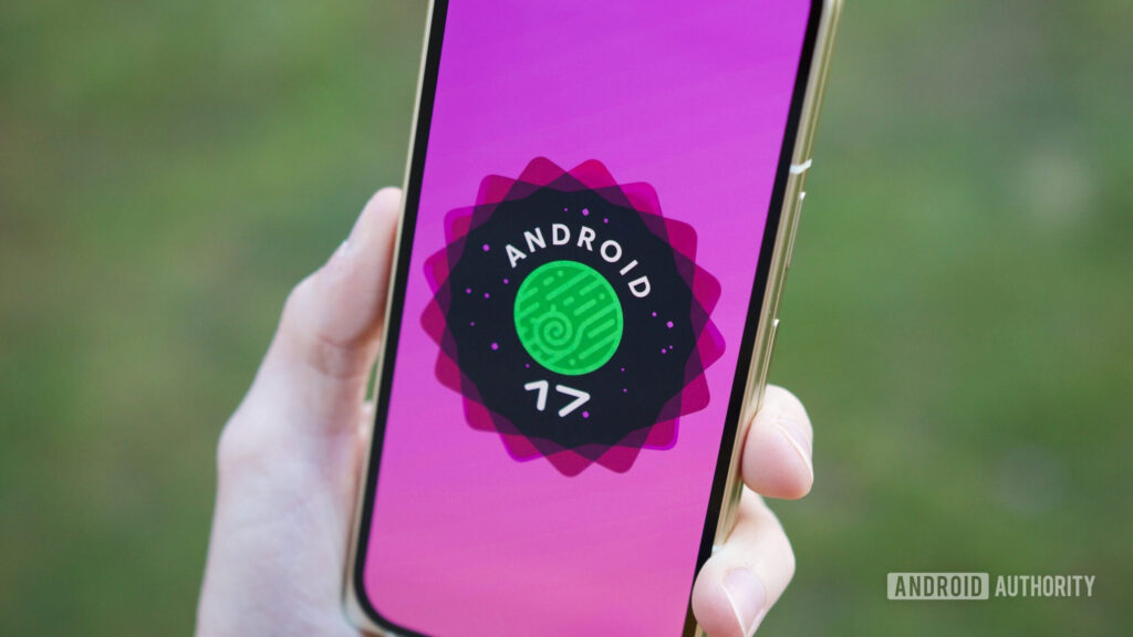Android 17 could make your phone’s best camera features work in every app Android 17 logo on a Pixel phone.