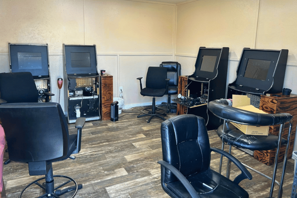 Johnston County raid nets drugs and gambling machines Interior room with illegal gambling machines uncovered during Johnston County sheriff investigation in Benson North Carolina