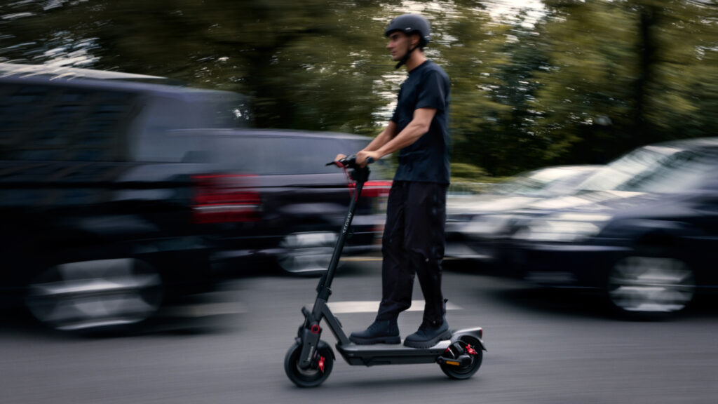 Save $450 on the Segway Max G3 Electric Scooter Person riding Segway Max G3 Electric Scooter