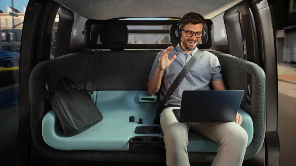 Uber May Soon Let You Book a Zoox Robotaxi in Las Vegas and LA Interior of a Zoox robotaxi