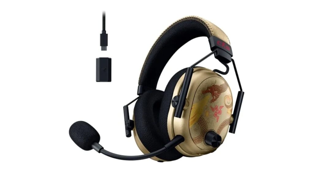 Razer BlackShark V3 Pro Wireless ANC Gaming Headset for PC: Full Band Mic - 50mm Drivers - 2.4 GHz, Bluetooth, USB, 3.5mm - Works with Mac, PS5, Nintendo Switch, Smartphone - Counter-Strike 2 Edition