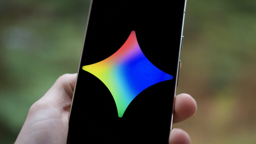 Google just gave Gemini a new way to automate your daily tasks The Gemini logo on an Android phone.