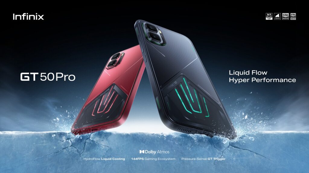 Infinix’s GT 50 Pro put a liquid cooling loop inside a phone Infinix GT 50 Pro red and black side by side