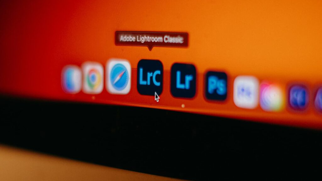 The Dock in macOS.