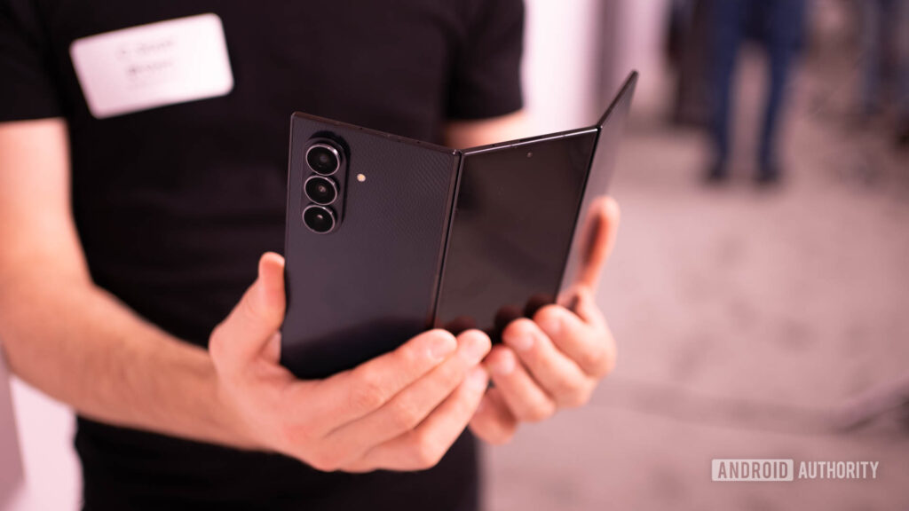 Missed your shot at a Galaxy Z TriFold? A successor could be in the works with a new hinge Samsung Galaxy Z TriFold at CES 2026 (5 of 6)