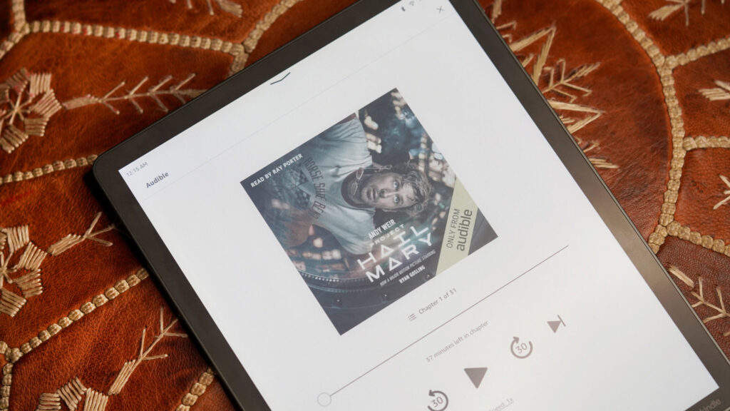 This annoying Kindle library feature is easier to avoid than you think An Amazon Kindle Scribe displays the Project Hail Mary cover.