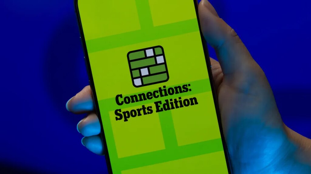 NYT Connections: Sport Edition on a phone