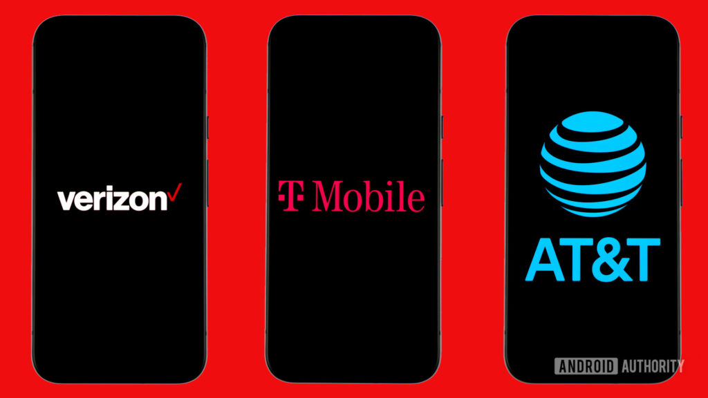 Are the big 3 carriers teaming up to stop Starlink? It looks like it Stock photo of major US carriers Verizon Wireless, AT&T, and T Mobile (9)