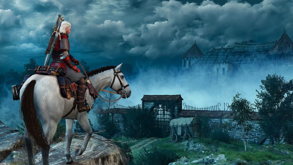 CD Projekt Red says The Witcher 3 Songs of the Past expansion was supposed to launch this year, but a delay to 2027 ‘was the best possible result’ Geralt on a white horse overlooking a manor shrouded in mist in The Witcher 3: Wild Hunt - Hearts of Stone expansion.