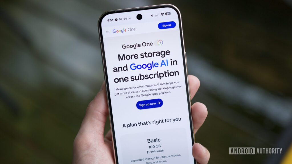 I have a bad feeling about the future of Google One prices Google One website running on a Pixel phone.