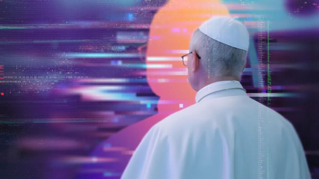 Magnifica Humanitas Is the Pope’s Bid for Human Dignity in the Age of AI Pope Leo standing in front of his digital silhouette