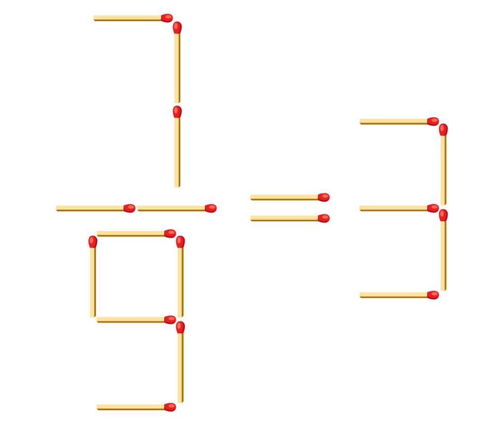 Math Puzzle: Fix the matchstick equation Google Logo