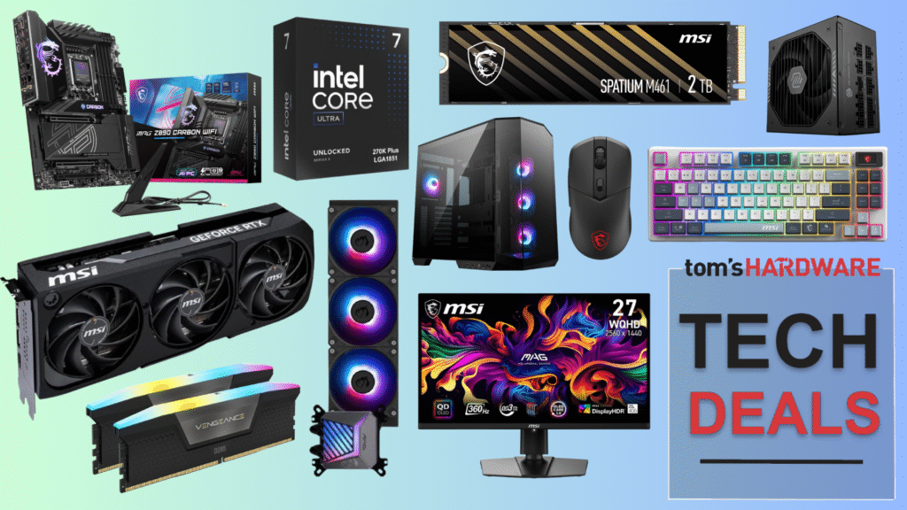 Save a massive $919 on this RTX 5080 gaming PC build with a QD-OLED 360Hz monitor, thanks to this Newegg combo deal — huge savings on this long list of parts for a 4K-ready build, including 32GB DDR5, 2TB SSD, 24-core CPU, case, peripherals, and more RTX 5080 MSI Newegg combo deal