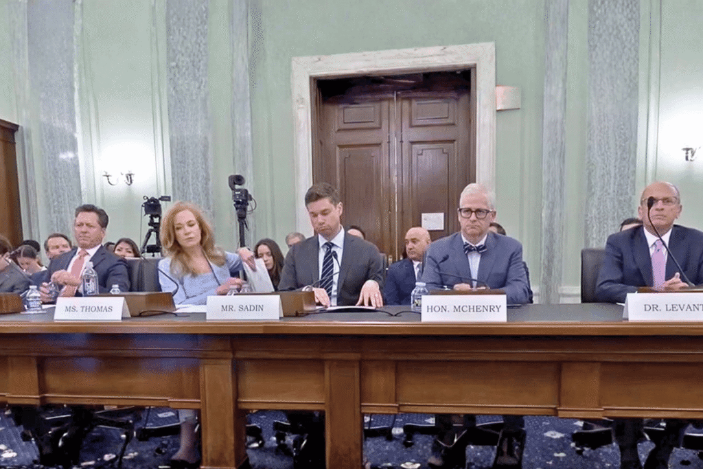 Senate hearing examines prediction markets and sports betting Witnesses testify during the Senate Commerce Committee hearing on sports betting integrity and prediction markets in Washington, D.C., including Patrick McHenry, Scott Sadin, and Tennessee regulator Mary Beth Thomas.
