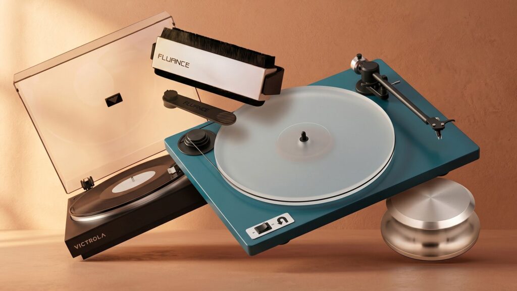 Spin your records in style with these Bluetooth turntables and accessories A selection of turntables and accessories.