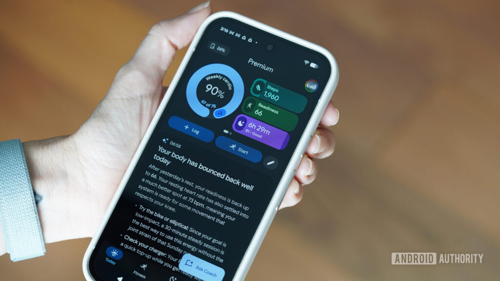 Google Health CLI brings AI agents to your Fitbit and health data A Fitbit air user checks their stats on the Google Health app.