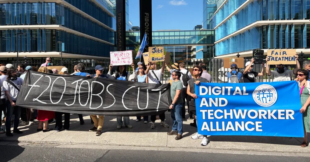 ‘We’re Just Getting the Crumbs Here’: Contractors Protest Layoffs at Meta’s European Headquarters ‘We’re Just Getting the Crumbs Here’: Contractors Protest Layoffs at Meta’s European Headquarters