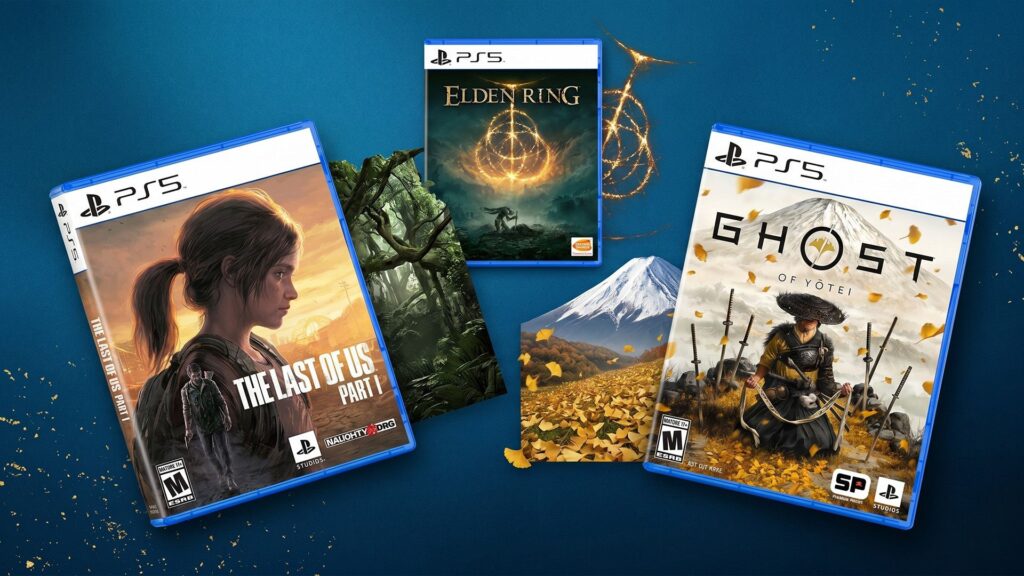 12 classic PS5 games I wish I could experience again for the first time A selection of PS5 games on a blue background.