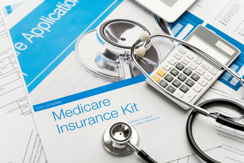 Burbank laboratory owner sentenced over Medicare gambling fraud Medicare insurance enrollment documents with stethoscope and calculator, illustrating healthcare fraud investigations, Medicare reimbursement claims, medical billing and tax evasion cases. Burbank laboratory owner jailed after Medicare fraud funded gambling habit