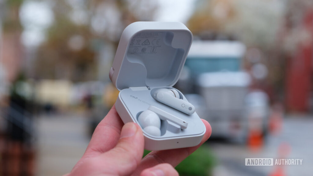 CMF Buds Pro 2 drop to an all-time low of $37 Nothing CMF Buds Pro 2 in front of construction
