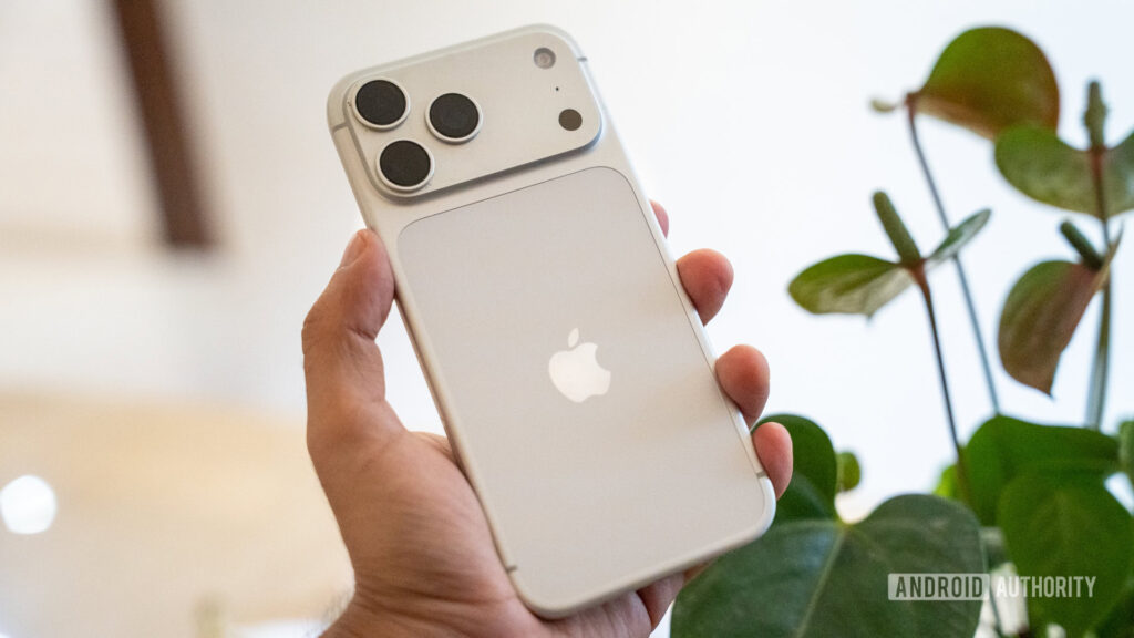 Google Meet on the iPhone now works right in Safari iPhone 17 Pro in hand
