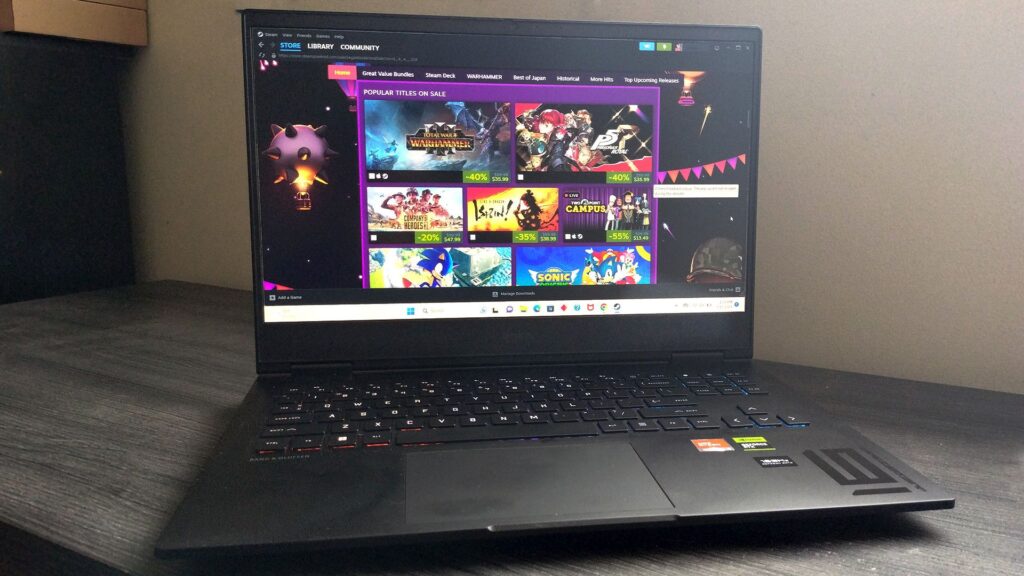 HP Omen 16 deal with RTX 5050 is a steal for video editing HP Omen 16 facing forward