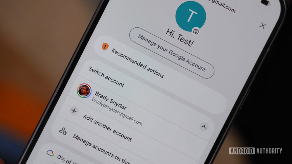 How I manage Google accounts on my phone with a single swipe Switching accounts the long way in Gmail.