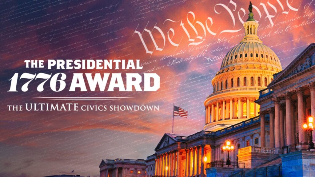 Promotional image for broadcast of Presidential 1776 Award