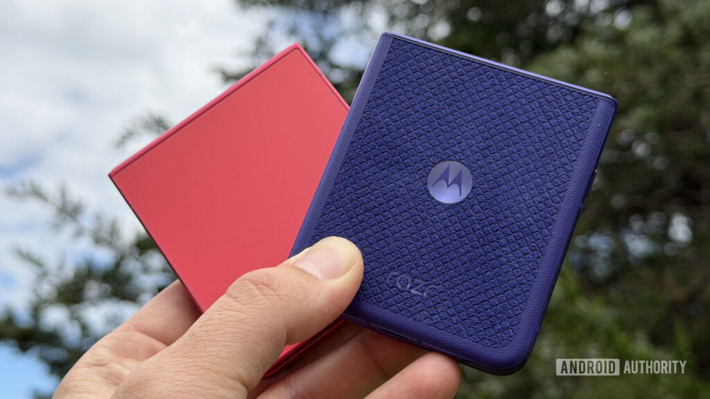 There’s only one I’d choose Motorola Razr Ultra Galaxy Z Flip 7 against sky