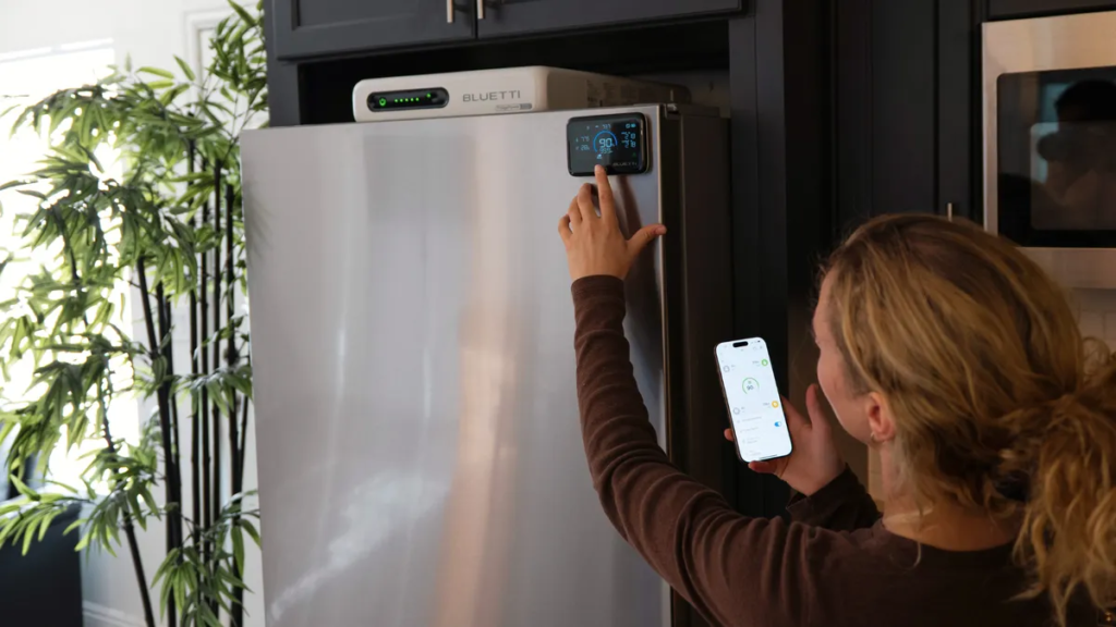 This Ultraslim Portable Power Station Keeps Your Fridge Running During Outages Two Bluetti units on top of the fridge