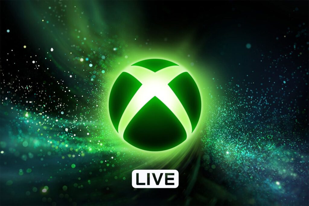 Xbox Games Showcase keyart image with a "Live" badge underneath Xbox logo
