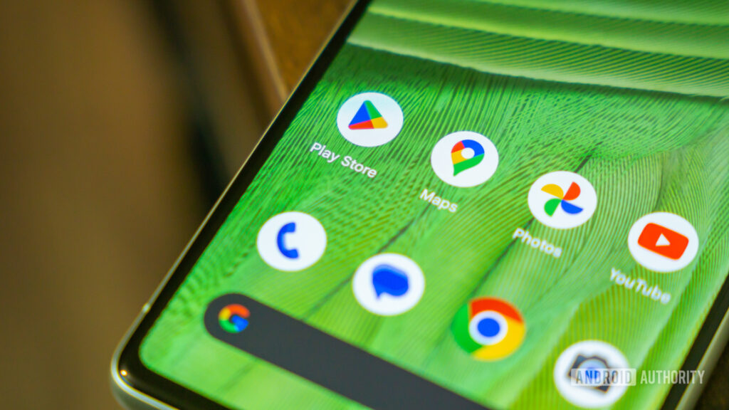 Google’s working on new Collections widgets for the Play Store Google Play Store app next to other Google Apps stock photo