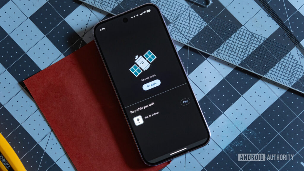 I spent a week without the Google Play Store, and I barely survived A Google Pixel 9 Pro showing a Play Store screen that reads 'Item not found.'