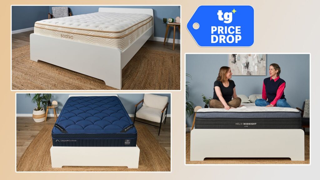 The best luxury 4th of July mattress sales: Tested and approved by experts A collage of mattresses in our Tom's Guide Sleep Lab: Top left, the Saatva Classic. Top right, a TOm's Guide price drop deals badge. Bottom right: two mattress tester sit on the Helix Midnight luxe. Bottom left: the DreamCloud Ultra Hybrid mattress.